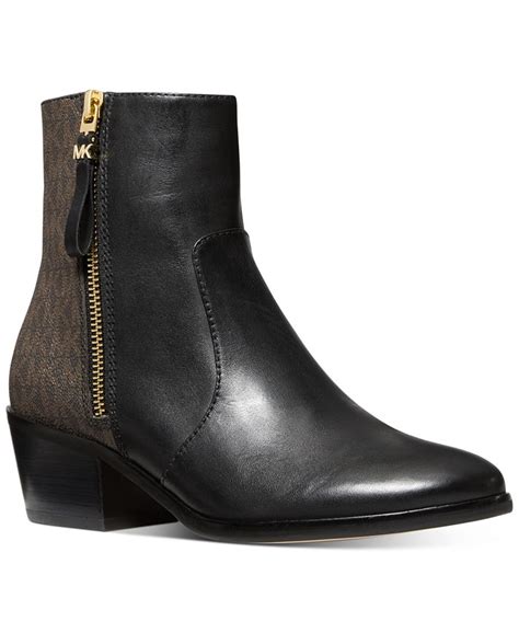 michael kors women sawyer zip ankle boots 